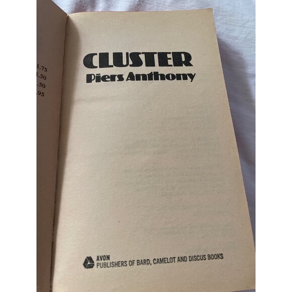 Cluster By Piers Anthony Paperback Sci-Fi Novel 1977 Avon Books Second Printing - Picture 10 of 12